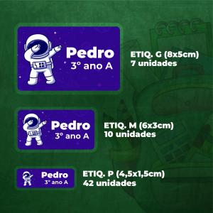Etiquetas Escolares Personalizada Couché Adesivo Variável 4x0 (colorido, só frente)  Corte especial 