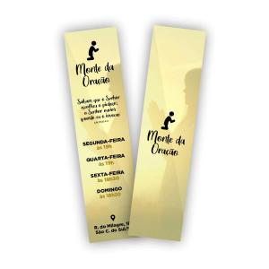 Marca Páginas Couchê 250g 20x5cm Frente e Verso  Corte reto 