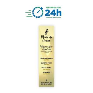 Marca Páginas (SPEED) Couchê 250g 20x5cm Frente  Corte reto 